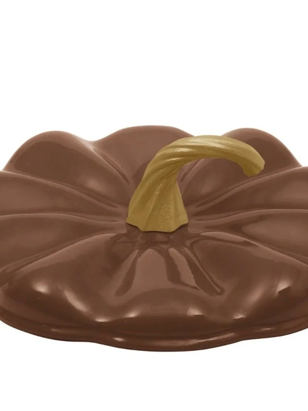 The Pioneer Woman Brown Pumpkin Dutch Oven with Gold Stem